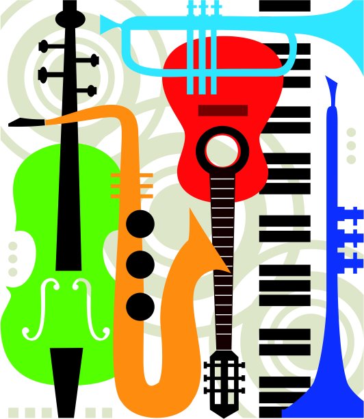 抽象矢量乐器图片下载