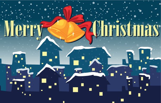 一个圣诞标志，上面有一个村庄图片下载