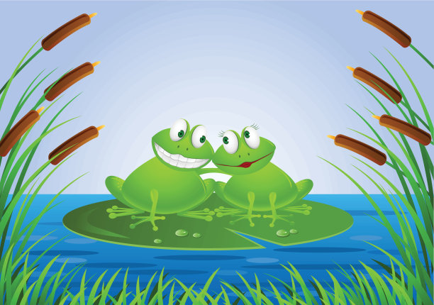 青蛙在爱图片下载