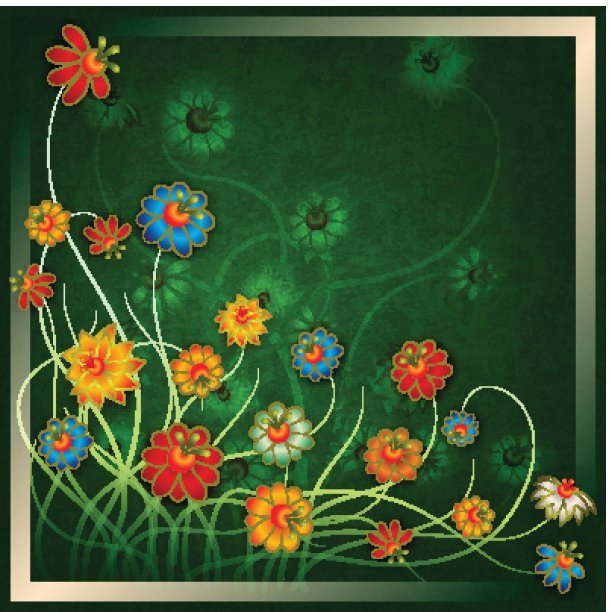 抽象的垃圾花背景与花图片下载