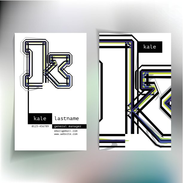 名片设计与字母k图片下载
