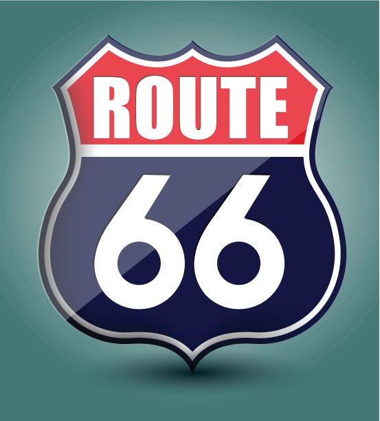66号公路标志图片下载
