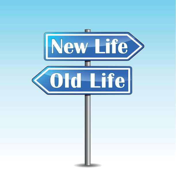 向量新生活方向标志图片下载