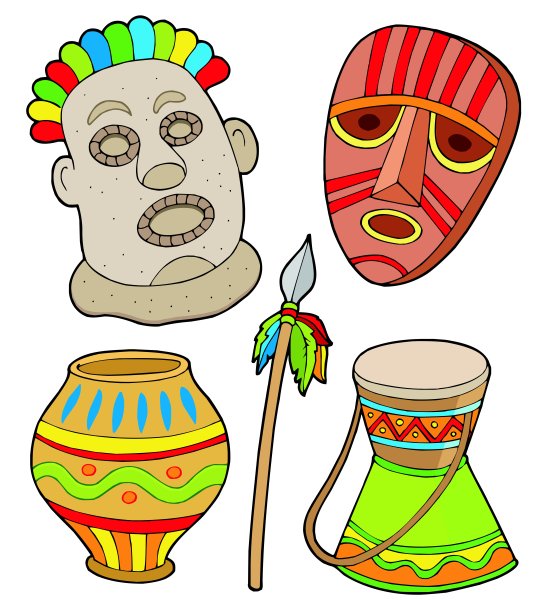 非洲部落的集合图片下载