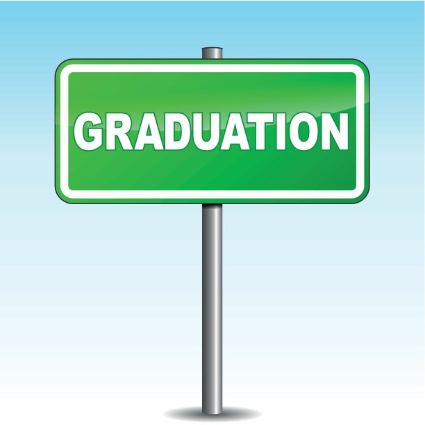 向量毕业路标图片下载