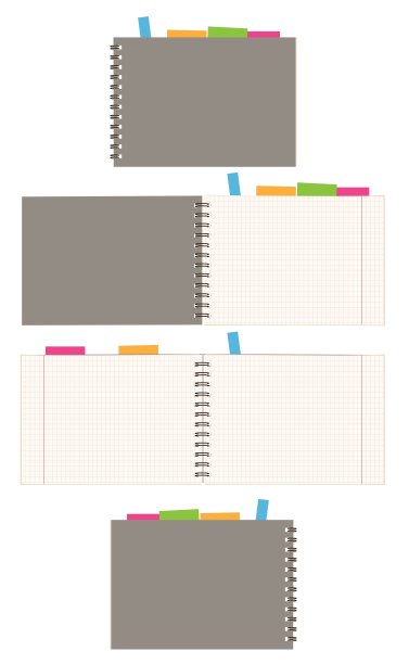 笔记本设计，封面和打开页图片下载