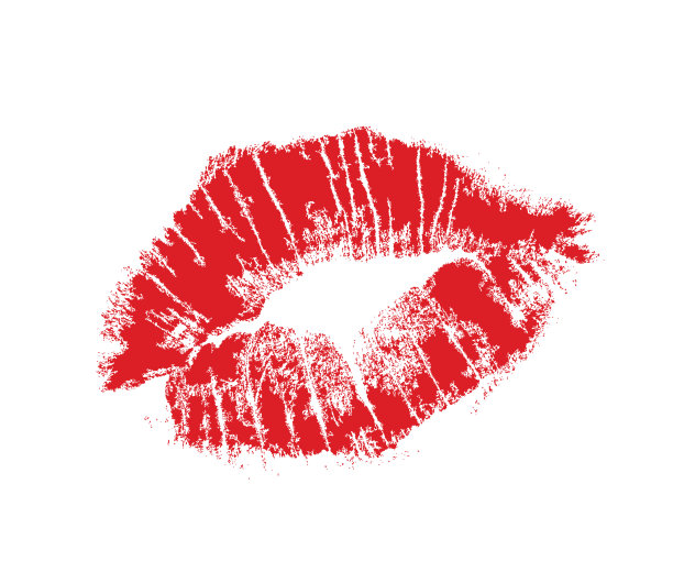 唇痕在JPG和矢量图片下载
