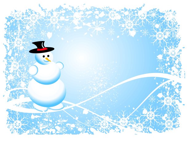 垃圾雪人圣诞场景图片下载