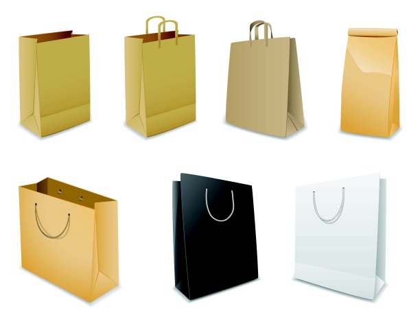 一组矢量纸袋图片下载