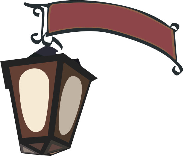 矢量古董和一个旧灯笼图片下载