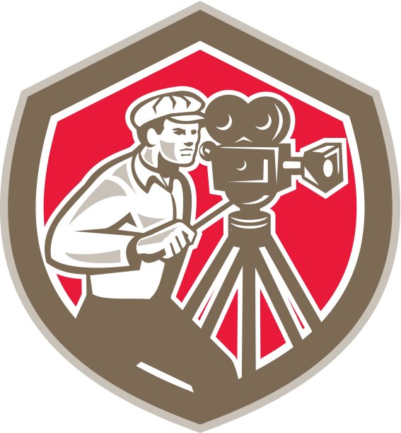 摄影师复古电影相机盾复古图片下载