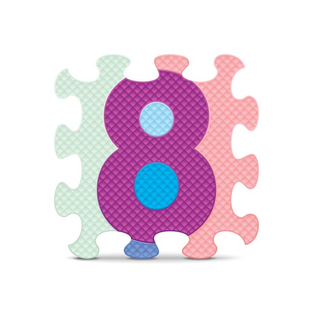 向量数8写字母拼图图片下载