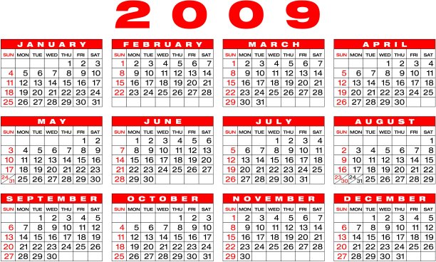 2009年日历B1图片下载