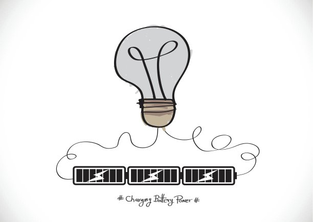 灯泡充电电池电源设计图片下载