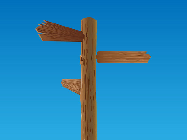 木十字路口标志图片下载