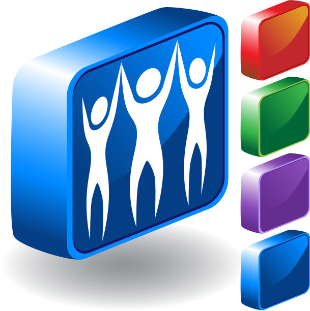 团队合作的3 d图标图片下载