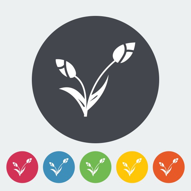 郁金香单个图标。图片下载