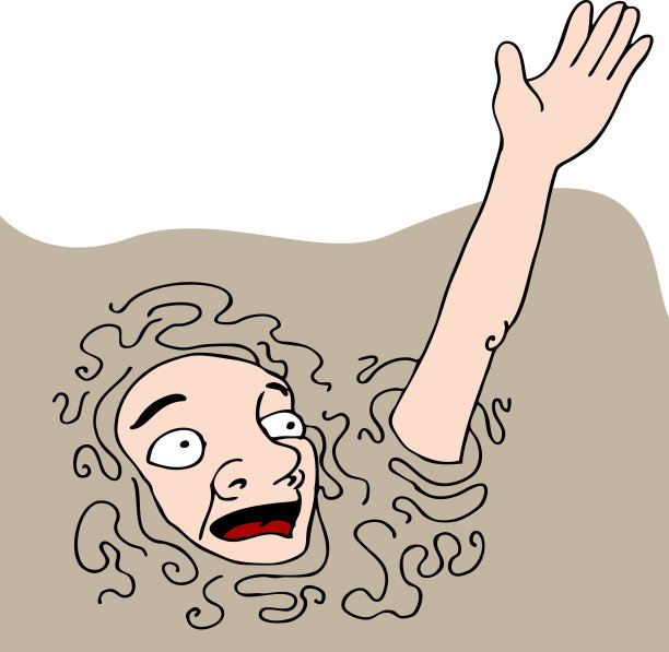 在流沙中下沉图片下载