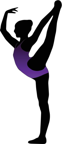 芭蕾舞女剪影-向量图片下载