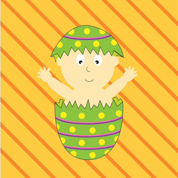 复活节彩蛋里的宝宝图片下载