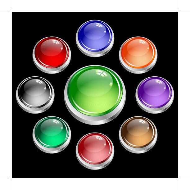 网按钮圆形设置在银外壳图片下载