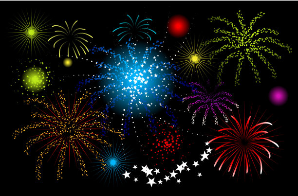 烟花,假期晚上图片下载