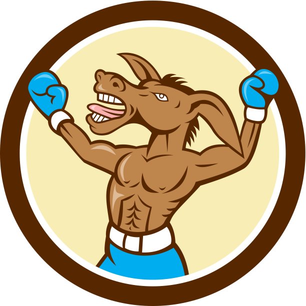 驴拳庆祝圈卡通图片下载