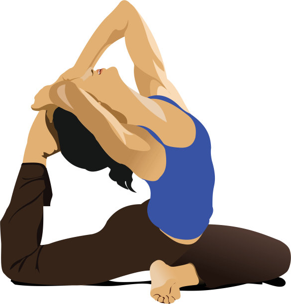 瑜伽姿势-向量海报图片下载