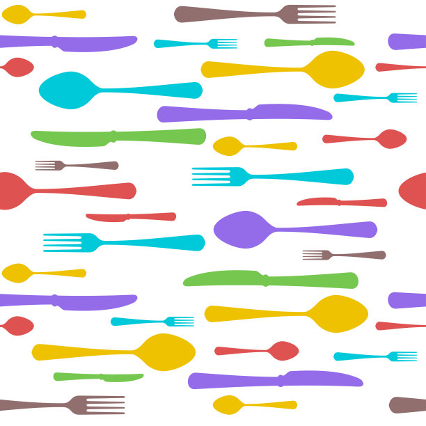 Cultery无缝矢量图案图片下载