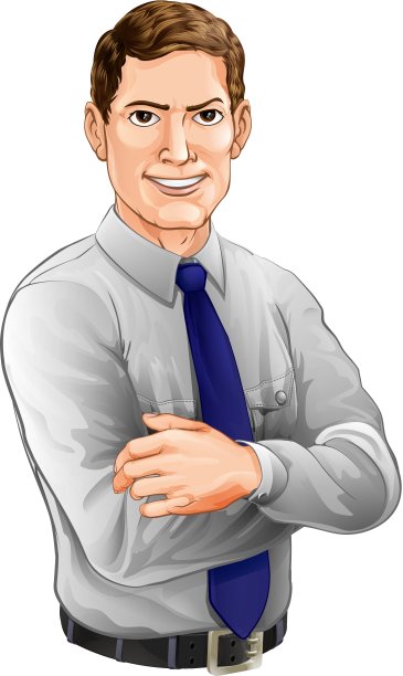 双臂交叉的英俊男子图片下载