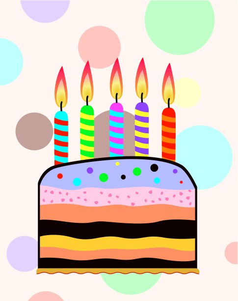 向量的生日蛋糕图片下载