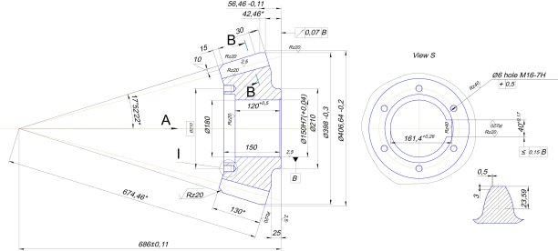 工程制图。齿轮图片下载