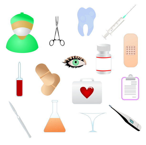 医学主题图标的集合图片下载