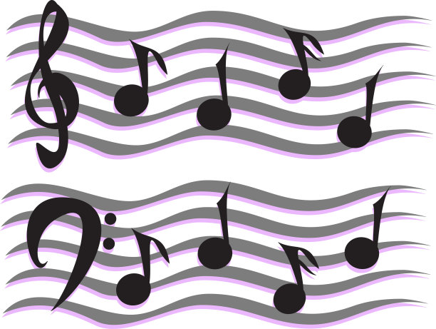 快乐的五线谱和音符图片下载