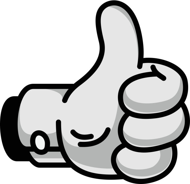 喜欢/竖起大拇指的卡通符号图片下载
