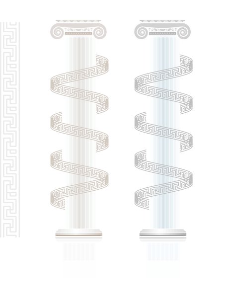 离子型柱与希腊键模式图片下载