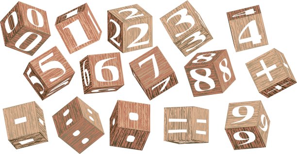 木方上的数字图片下载