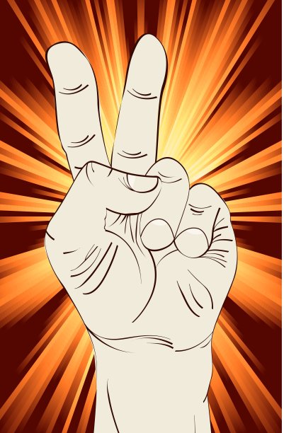 胜利的手签图片下载