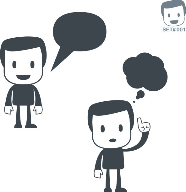 沟通。图标的男人。集# 001图片下载