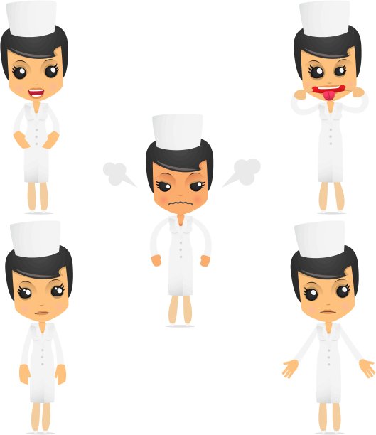 一套有趣的卡通护士图片下载