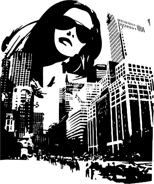 街上的现代女人图片下载