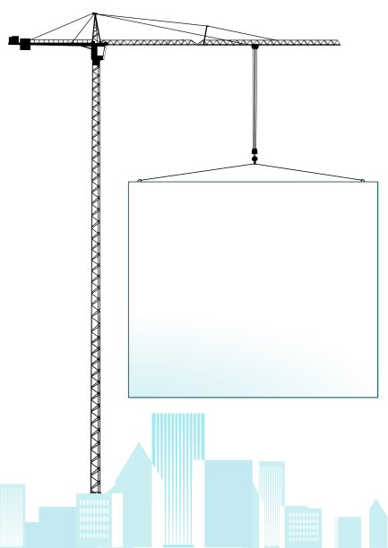 起重机的广告牌图片下载