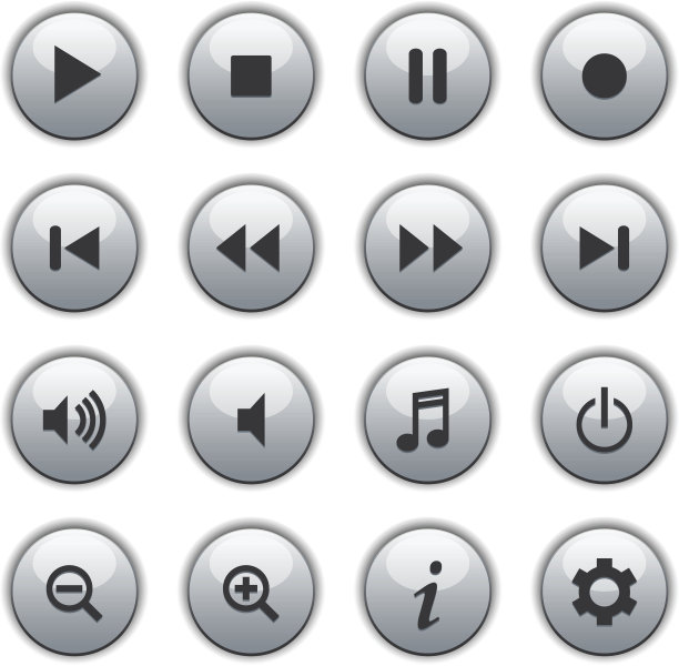 时尚媒体按钮图片下载