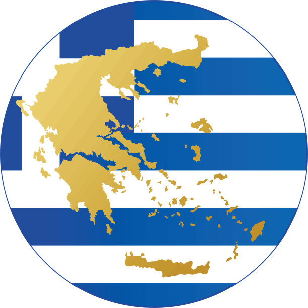 希腊国旗的颜色按钮图片下载