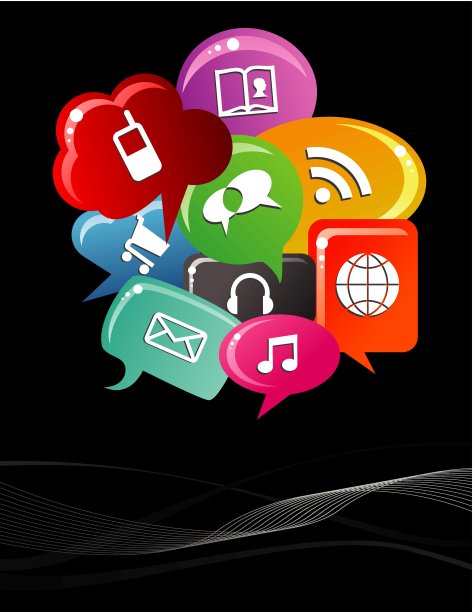 社交媒体泡沫语音背景图片下载