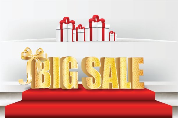 3D大销售，由纯金，美丽的奢侈品制成图片下载