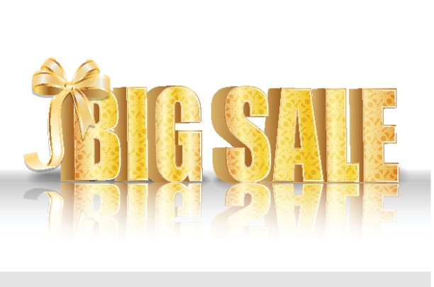 3D大销售，由纯金，美丽的奢侈品制成图片下载