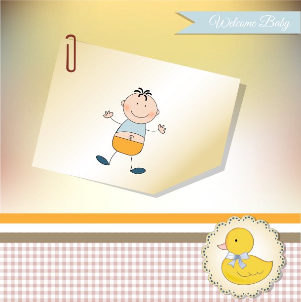 婴儿淋浴公告图片下载