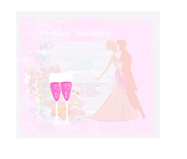 舞厅舞者和两杯香槟，这是邀请图片下载