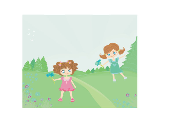 甜美的女孩玩图片下载